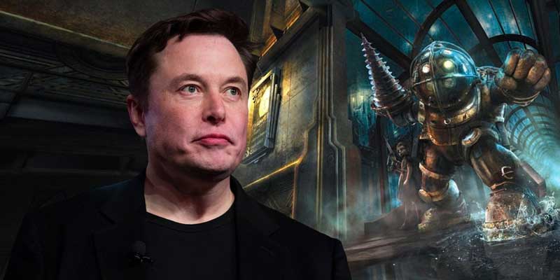 ایلان ماسک برای مقابله با استرس تا ۵ صبح بازی میکند! elon musk bioshock - ایلان ماسک برای مقابله با استرس تا ۵ صبح بازی میکند!